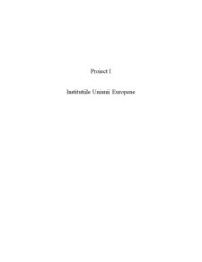 Instituțiile Uniunii Europene - Pagina 1