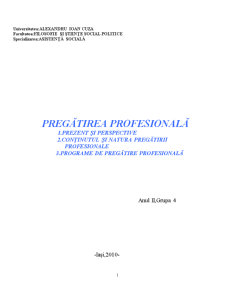 Pregătirea Profesională - Pagina 1