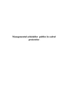 Managementul Achizițiilor Publice în Cadrul Proiectelor - Pagina 1
