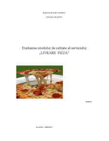 Calitatea Serviciului Livrare Pizza - Pagina 1