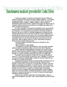 Sancționarea încălcării prevederilor codului silvic - Pagina 1