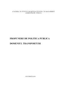 Propunere de politică publică în domeniul transporturi - Pagina 1