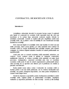 Contractul de Societate Civilă - Pagina 1