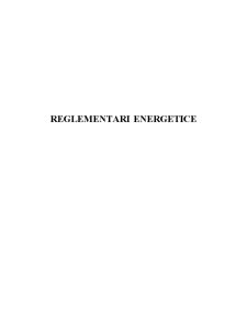 Reglementări energetice - Pagina 1