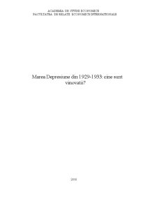 Marea Depresiune din 1929-1933 - Pagina 1
