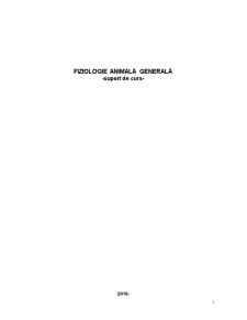 Fiziologie animală generală - suport de curs - Pagina 1