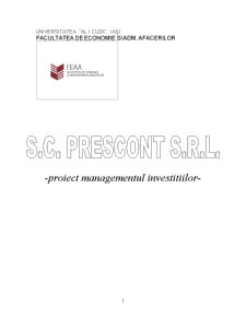 Managementul investițiilor SC Prescont SRL - Pagina 1