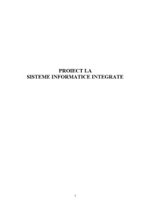 Sisteme Informatice Integrate - Pagina 1