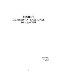 Proiect la mediu internațional de afaceri - Franța - Pagina 1