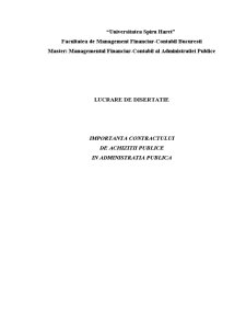 Importanta Contractului de Achizitii Publice in Administratia Publica - Pagina 1