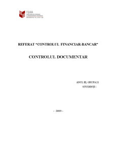 Politici și Tehnici de Control Documentar - Pagina 1