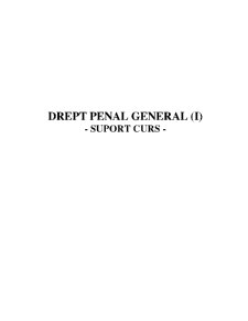 Drept Penal General - Pagina 1