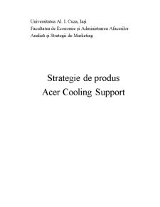 Strategie de Produs - Acer Cooling Support - Pagina 1
