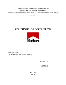 Strategia de distribuție - Marlboro - Pagina 1