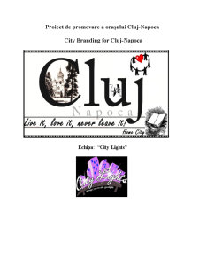 Proiect de Promovare a Orașului Cluj-Napoca - Pagina 1