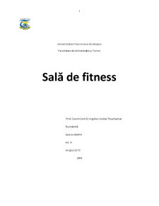 Sală de fitness - SC Gold Gym SA - Pagina 1