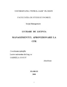 Managementul aprovizionării la CFR - Pagina 2