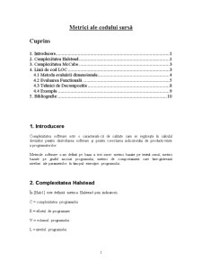 Metrici Software - Pagina 1