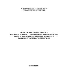 Plan de Marketing Turistic - Pagina 1
