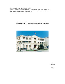 Analiza Swot a Site-ului Primăriei Focșani - Pagina 1