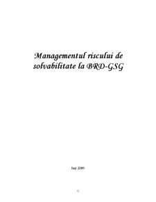 Managementul Riscului de Solvabilitate - Pagina 1