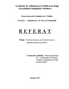 Modernizarea și Eficientizarea Administrației Publice - Pagina 1