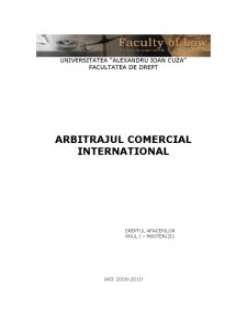 Arbitrajul comercial internațional - Pagina 1