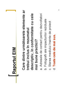 Evaluarea Impactului asupra Mediului - Pagina 251