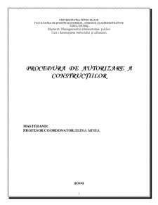 Procedura de Autorizare a Construcțiilor - Pagina 1