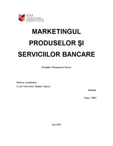 Marketingul Produselor și Serviciilor Financiar-Bancare - Pagina 1