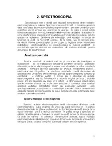 Analiza instrumentală - spectroscopia - Pagina 1