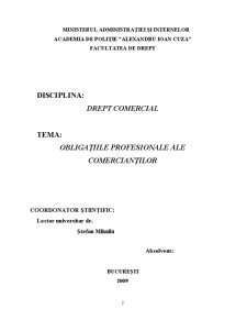 Obligațiile Profesionale ale Comercianților - Pagina 2