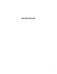 Biologie Celulară - Pagina 1