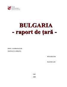 Raport de țară Bulgaria - marketing internațional - Pagina 1