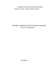Avantaje comparative ale economiei românești - Pagina 1
