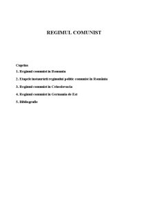 Regimul Comunist - Pagina 1