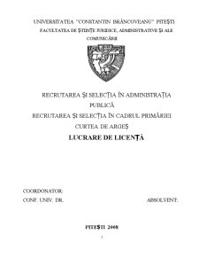 Recrutarea și Selecția în Cadrul Primăriei Curtea de Argeș - Pagina 1