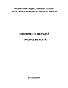 Instrumente de plată - ordinul de plată - Pagina 1