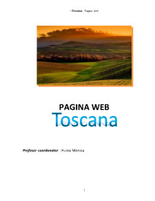 Pagină web - Toscana - Pagina 1