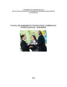 Clauza de Hardship în Contractele Comerciale Internaționale și Române - Pagina 1
