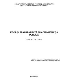 Etică și Transparență în Administrația Publică - Pagina 1