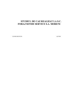 Studiul de Caz Realizat la SC Foraj Sonde Service SA Moreni - Pagina 1