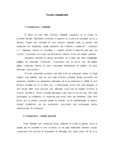 Teoria Comunicării - Pagina 1