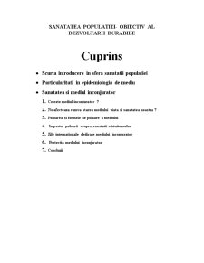 Sănătatea populației - obiectiv durabil - Pagina 1