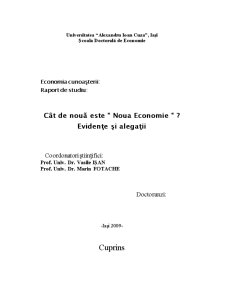 Cât de nouă este noua economie - evidențe și alegații - Pagina 1
