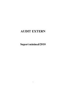 Audit Extern - Pagina 1