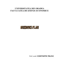 Business Plan - SC Dorado SARL - Pagina 1