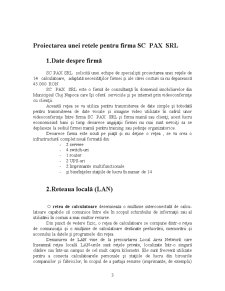 Proiectarea unei rețele pentru firma SC Pax SRL - Pagina 3