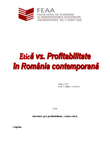 Etică vs Profitabilitate - Pagina 1