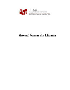 Sistemul Bancar din Lituania - Pagina 1